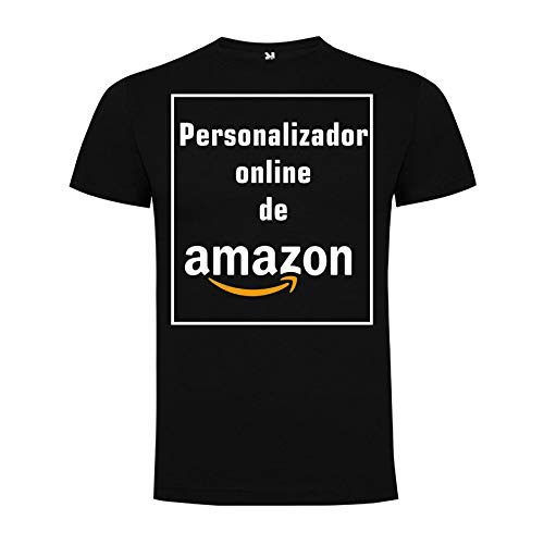 Camiseta Personalizada Hombre · Manga Corta · 100% Algodón · Impresión Directa (DTG) Impresión (Negro, L)