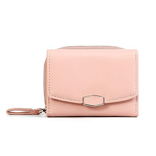 Cartera Corta, Tarjetero Monedero con Cremallera Billetera Bolso Pequeño para Mujer, 6 Ranuras para Tarjetas, 1 Ranura de Efectivo, 1 Bolsillo con Cremallera para Moneda (Rosa) Cartera Corta, Tarjetero Monedero con Cremallera Billetera Bolso Pequeño para Mujer, 6 Ranuras para Tarjetas, 1 Ranura de Efectivo, 1 Bolsillo con Cremallera para Moneda (Rosa)