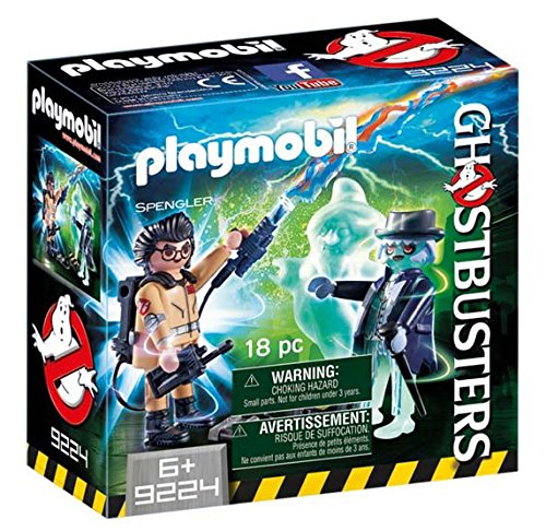 CAZAFANTASMAS Spengler and Ghost Playset de Figuras de Juguete, Multicolor, 6,6 x 14,2 x 14,2 cm (Playmobil 9224)