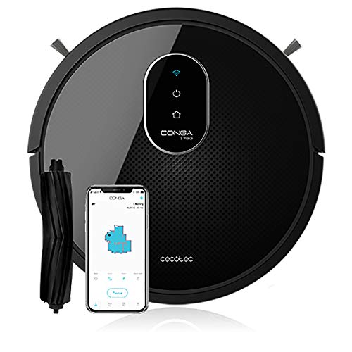 Cecotec Robot aspirador y fregasuelos Conga 1790 Titanium, iTech SmartGyro, barre, aspira, friega y pasa la mopa, 2100 Pa, App con Mapa, Cepillo Mascotas, Control por voz con Alexa & Google Assistant Cecotec Robot aspirador y fregasuelos Conga 1790 Titanium, iTech SmartGyro, barre, aspira, friega y pasa la mopa, 2100 Pa, App con Mapa, Cepillo Mascotas, Control por voz con Alexa & Google Assistant