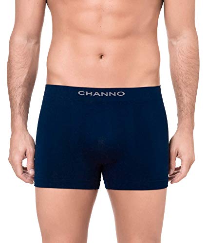 Channo Calzoncillos Boxer Licra sin Costura Color Uniforme (Pack B, L)