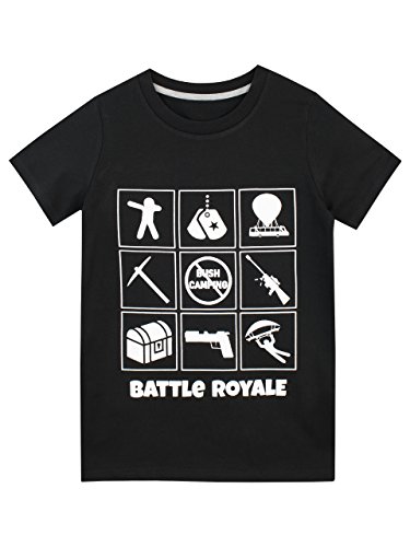 Character UK Camiseta para niño Battle Royale Negro 9-10 Años