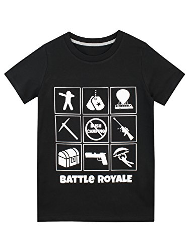 Character UK Camiseta para niño Battle Royale Negro 9-10 Años Character UK Camiseta para niño Battle Royale Negro 9-10 Años