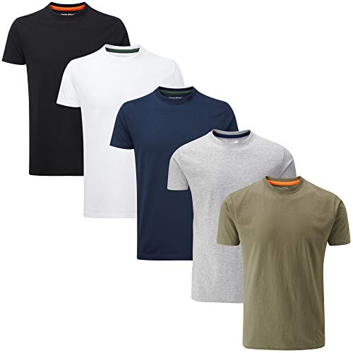 Charles Wilson 5er Packung Einfarbige T-Shirts mit Rundhalsausschnitt (X-Large, Mixed Essentials Type 23) Charles Wilson 5er Packung Einfarbige T-Shirts mit Rundhalsausschnitt (X-Large, Mixed Essentials Type 23)