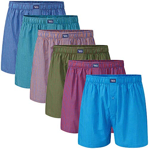 Charles Wilson Calzoncillo Tejido Bóxer de Hombre Paquete 6 Unidades (X-Large, Small Check 52) Charles Wilson Calzoncillo Tejido Bóxer de Hombre Paquete 6 Unidades (X-Large, Small Check 52)
