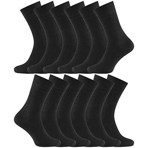 Charles Wilson Lote 12 Pares Calcetines Básicos (6-8.5, Black (0619)) Charles Wilson Lote 12 Pares Calcetines Básicos (6-8.5, Black (0619))