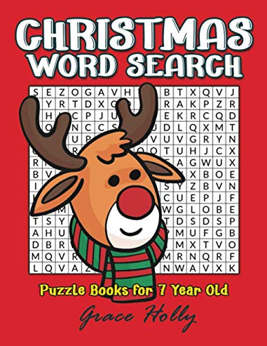 Christmas Word Search Books for 7 Year Old: Large Print 40 Pages Word Search Puzzles (200 Christmas & Winter Words), Easy for Beginner Children with ... & Exercise Brain with Challenging Word Games!