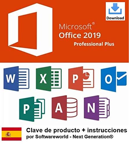 Clave de producto Office Professional Plus 2019 de 32/64 bits, incluidas las instrucciones de Softwareworld - Next Generation® Clave de producto Office Professional Plus 2019 de 32/64 bits, incluidas las instrucciones de Softwareworld - Next Generation®