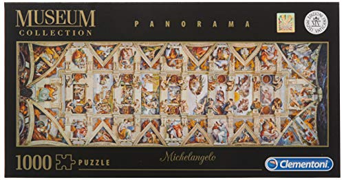 Clementoni- Puzzle 1000 Piezas Museos Panoramico: La Capilla Sixtina, Multicolor (39498.2) Clementoni- Puzzle 1000 Piezas Museos Panoramico: La Capilla Sixtina, Multicolor (39498.2)