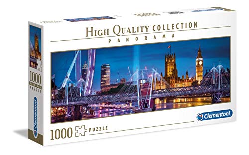 Clementoni- Puzzle 1000 Piezas Panorama London, Multicolor (39485.2)