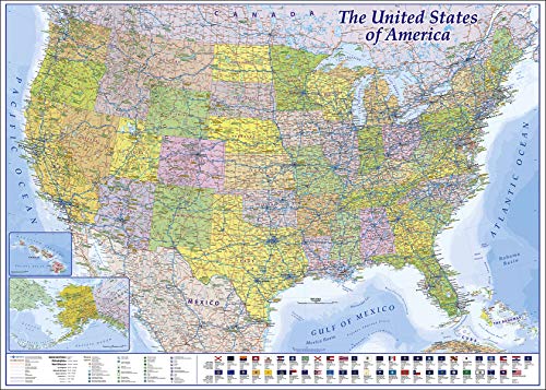 Close Up Póster XXL Mapa EUA 2019 - The United State of America/MAPS IN MINUTESÙ (140cm x 100cm) Close Up Póster XXL Mapa EUA 2019 - The United State of America/MAPS IN MINUTESÙ (140cm x 100cm)