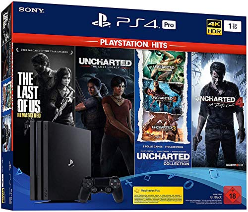 Consola Sony Playstation 4 Pro 1TB + The Last of US + Uncharted Legacy + Uncharted Collection + Uncharted 4
