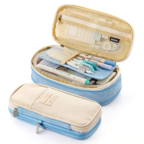 Coolzon Estuche Escolar Expandible, Estuches de Lápices de Gran Capacidad Estuche Organizador Portalapices Neceser Maquillaje para Niñas Niños Adolescentes Estudiantes Adultos, Azul Claro Coolzon Estuche Escolar Expandible, Estuches de Lápices de Gran Capacidad Estuche Organizador Portalapices Neceser Maquillaje para Niñas Niños Adolescentes Estudiantes Adultos, Azul Claro