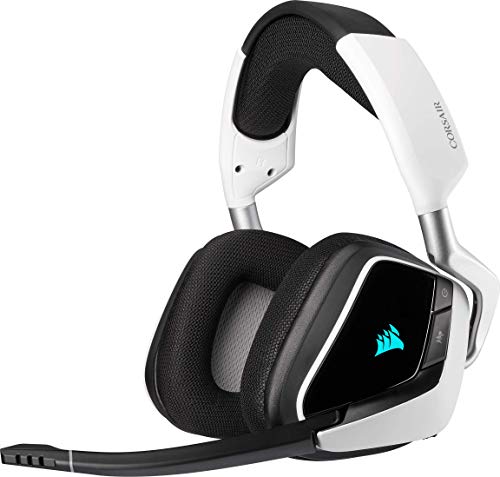 Corsair Void Elite RGB Wireless Auriculares para Juegos (7.1 Sonido Envolvente, Inalámbrico de 2.4 GHz de Baja latencia, 12 m de Alcance, Personalizable Iluminación, Compatible con PC, PS4) Blanco Corsair Void Elite RGB Wireless Auriculares para Juegos (7.1 Sonido Envolvente, Inalámbrico de 2.4 GHz de Baja latencia, 12 m de Alcance, Personalizable Iluminación, Compatible con PC, PS4) Blanco