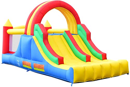 COSTWAY Castillo Hinchable con 2 Tobogán ara Niños Parque Infantil 5x2x2m Centro de Actividades para Patio Jardín Interior y Exterior COSTWAY Castillo Hinchable con 2 Tobogán ara Niños Parque Infantil 5x2x2m Centro de Actividades para Patio Jardín Interior y Exterior