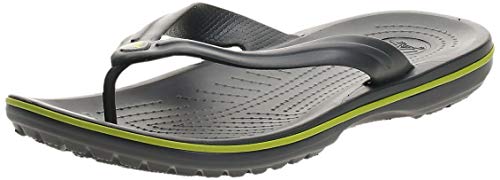 Crocs Crocband Flip, Chanclas Unisex Adulto, Gris (Graphite/Volt Green), 42/43 EU Crocs Crocband Flip, Chanclas Unisex Adulto, Gris (Graphite/Volt Green), 42/43 EU