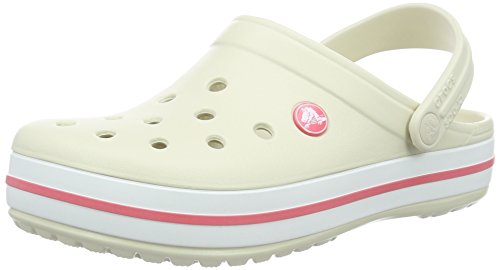 Crocs Crocband U, Zuecos Unisex Adulto, Beige (Stucco-Melon 1AS), 38-39 EU Crocs Crocband U, Zuecos Unisex Adulto, Beige (Stucco-Melon 1AS), 38-39 EU