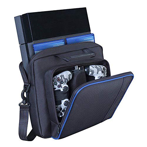 DaMohony Funda de transporte para PS4, funda de transporte para almacenamiento de viaje, bolsa de hombro protectora para consola PS4 y accesorios