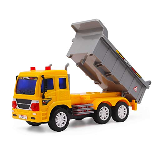 deAO RC Camiones de Serie Camión de Construcción a Radio Control Vehículo de Obras con Luces y Sonidos Nivel Principiante (Camión Volquete)