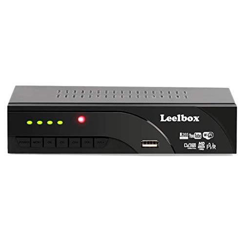 Decodificador TDT Terrestre, Leelbox Receptor DVB T2 receptor digital terrestre Full HD /1080p/3D/H.265/Dolby / MPEG-2/4, compatible con YouTube/sistema novo/canales 100/200 con mando a distancia