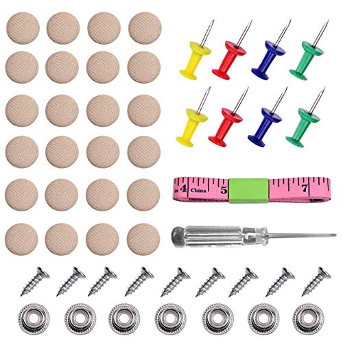 DEDC 60pcs Herramientas de Reparación Botón Hebilla de Techo de Coche Chincheta y Destornillador y Cinta Métrica para Decorar y Arreglar Techo de Interior de Automóvil (Beige) DEDC 60pcs Herramientas de Reparación Botón Hebilla de Techo de Coche Chincheta y Destornillador y Cinta Métrica para Decorar y Arreglar Techo de Interior de Automóvil (Beige)