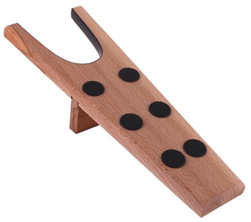 DELFA Descalzador hecho de madera de haya sin tratar, 6 chapas antideslizantes, hecho en Alemania DELFA Descalzador hecho de madera de haya sin tratar, 6 chapas antideslizantes, hecho en Alemania