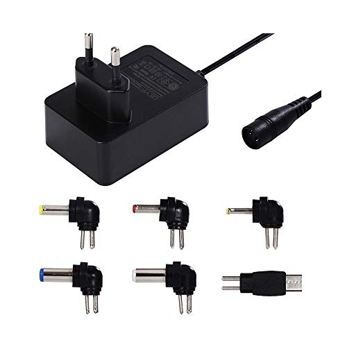 DEYF Enchufe Negro para la UE 5V 3.0A 2.5A 2A 1.5A 1.0A 0.5A 0.5A 0.5A Interruptor de CA Fuente de alimentación Cargador de Pared con 6 Puntas DC para Raspberry PI, Alexa Echo, cámara CCTV y más DEYF Enchufe Negro para la UE 5V 3.0A 2.5A 2A 1.5A 1.0A 0.5A 0.5A 0.5A Interruptor de CA Fuente de alimentación Cargador de Pared con 6 Puntas DC para Raspberry PI, Alexa Echo, cámara CCTV y más