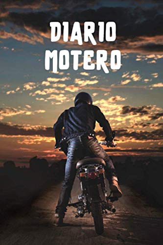 Diario motero: Es un cuaderno para llevar un registro y un seguimiento de todas sus rutas en moto - Formato 16 x 23cm con 102 páginas - Regalo original para los amantes de las motos