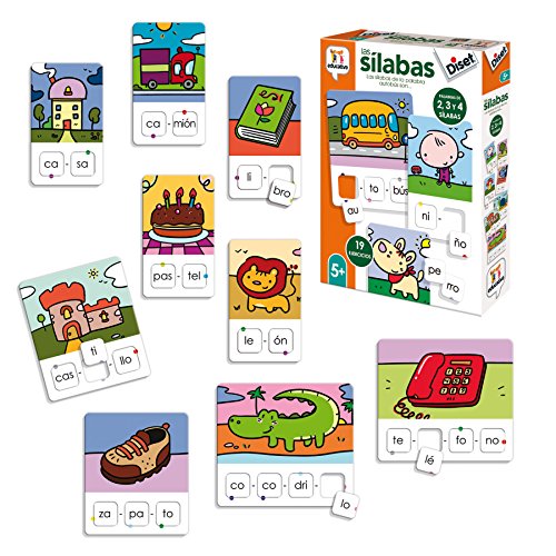 Diset-Las Sílabas Juego Educativo, Multicolor (68962) Diset-Las Sílabas Juego Educativo, Multicolor (68962)