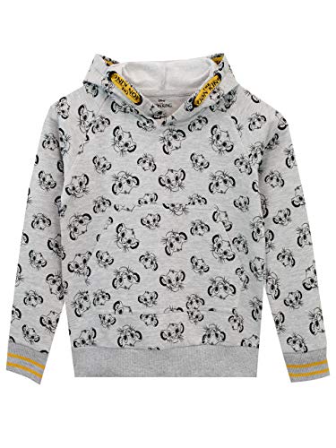 Disney Sudadera con Capucha para niños Lion King El Rey león Gris 3-4 Años