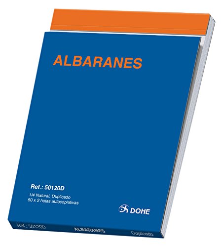 Dohe 50120D - Talonario de albaranes cuarto natural duplicado Dohe 50120D - Talonario de albaranes cuarto natural duplicado