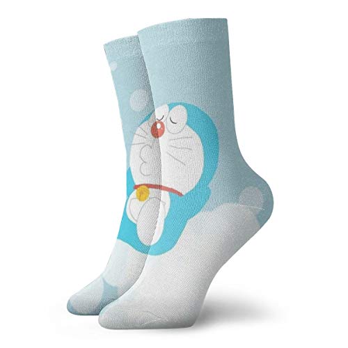 Doraemon Calcetines unisex para adulto, informales, calcetines cortos de tubo