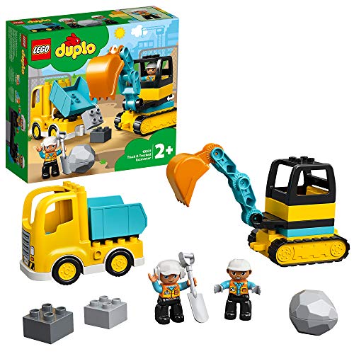 DUPLO Town DUPLO Construction Camión y Excavadora con Orugas Vehículo de Construcción de Juguete Set para Niños Pequeños de 2+ Años de Edad, multicolor (Lego ES 10931) DUPLO Town DUPLO Construction Camión y Excavadora con Orugas Vehículo de Construcción de Juguete Set para Niños Pequeños de 2+ Años de Edad, multicolor (Lego ES 10931)