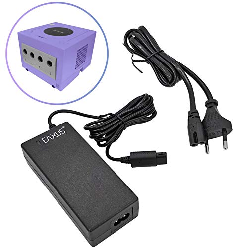 Eaxus®️ Adaptador de alimentación de Nintendo GameCube NGC ⚡ - Cable de alimentación de 2,40 metros / Adaptador de AC Eaxus®️ Adaptador de alimentación de Nintendo GameCube NGC ⚡ - Cable de alimentación de 2,40 metros / Adaptador de AC