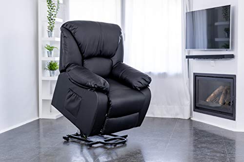 ECODE Sillón de Masaje Relax Elevador Levantapersonas Chamonix, Reclinación Eléctrica 160º, Función Calor, Programas Auto, Vibro Ondulación, A++, ECO-8590UP N (Negro) ECODE Sillón de Masaje Relax Elevador Levantapersonas Chamonix, Reclinación Eléctrica 160º, Función Calor, Programas Auto, Vibro Ondulación, A++, ECO-8590UP N (Negro)
