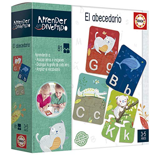 Educa- Aprender es Divertido El Abecedario, Juego educativo para niños, a partir de 3 años (18696) , color/modelo surtido Educa- Aprender es Divertido El Abecedario, Juego educativo para niños, a partir de 3 años (18696) , color/modelo surtido