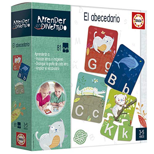 Educa- Aprender es Divertido El Abecedario, Juego educativo para niños, a partir de 3 años (18696) , color/modelo surtido