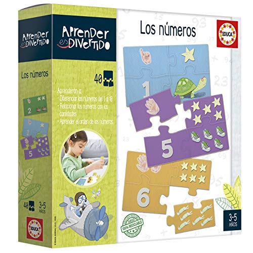 Educa- Aprender es Divertido: Los Números Juego Educativo para niños, a Partir de 3 años (18695)