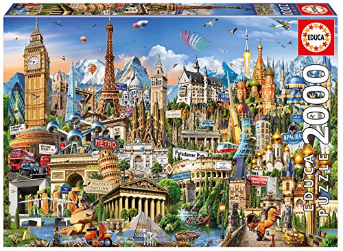 Educa Borras - Genuine Puzzles, Puzzle 2.000 piezas, Símbolos de Europa (17697) Educa Borras - Genuine Puzzles, Puzzle 2.000 piezas, Símbolos de Europa (17697)