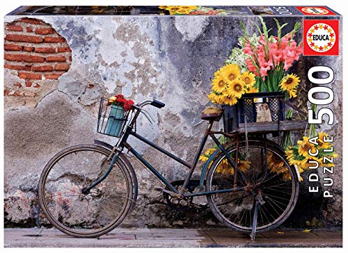 Educa Borras - Genuine Puzzles, Puzzle 500 piezas, Bicicleta con flores (17988) Educa Borras - Genuine Puzzles, Puzzle 500 piezas, Bicicleta con flores (17988)