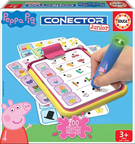 Educa - Conector Junior Peppa Pig: aprende sobre formas, colores, números, lógica y asociaciones, juego educativo para niños, a partir de 3 años (16230)