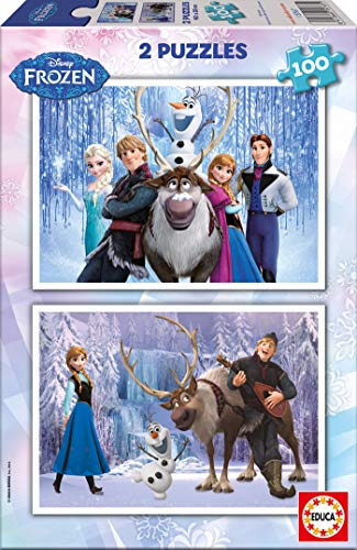 Educa- Frozen Disney Puzzles Infantiles, 2x100 Piezas, Multicolor (15767)