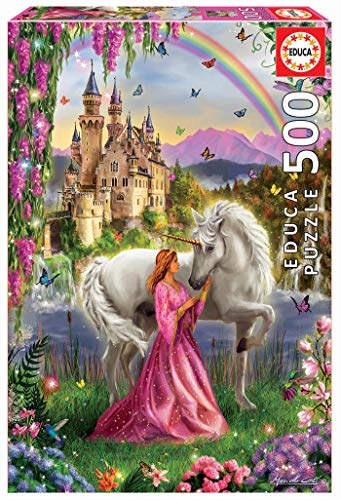 Educa- Hada y Unicornio Puzzle, 500 Piezas, Multicolor (17985)