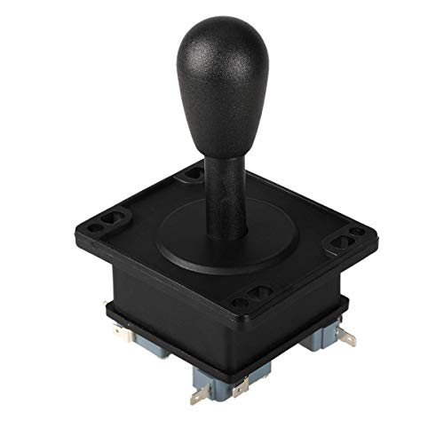 EG STARTS American Style Arcade Competition 2Pin Joystick negro conmutable desde 8 modos de funcionamiento manija elíptica negra precisión de 8 vías (4.8 mm) terminal EG STARTS American Style Arcade Competition 2Pin Joystick negro conmutable desde 8 modos de funcionamiento manija elíptica negra precisión de 8 vías (4.8 mm) terminal