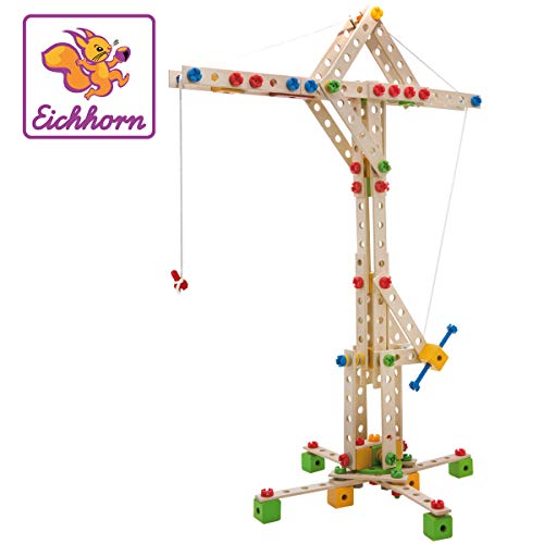 Eichhorn - Set de Construcción de Madera para Crear hasta 8 Modelos, para Niños a partir de 6 Años Eichhorn - Set de Construcción de Madera para Crear hasta 8 Modelos, para Niños a partir de 6 Años