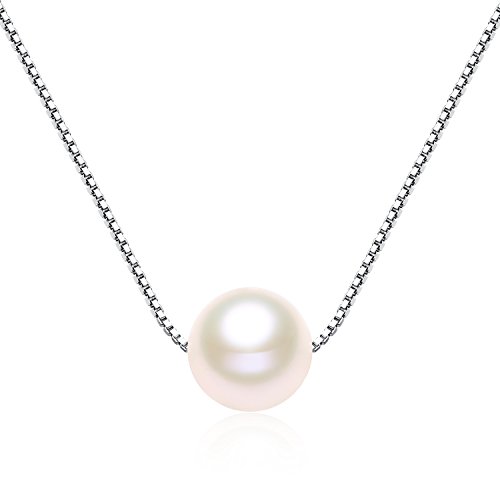 El collar consta de una perla 7-8mm cultivada de agua dulce y una cadena de 925 de plata. El collar consta de una perla 7-8mm cultivada de agua dulce y una cadena de 925 de plata.