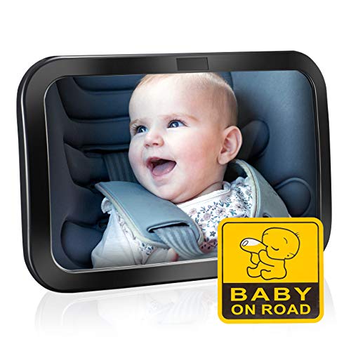 Espejo Retrovisor Bebé para Vigilar al Bebé en Coche, OMorc 360° Ajustable Irrompible Interior para Silla Trasera de Bebé/Asientos de Niños Orientados Hacia Atrás 100% Inastillable Espejo Coche Bebe Espejo Retrovisor Bebé para Vigilar al Bebé en Coche, OMorc 360° Ajustable Irrompible Interior para Silla Trasera de Bebé/Asientos de Niños Orientados Hacia Atrás 100% Inastillable Espejo Coche Bebe
