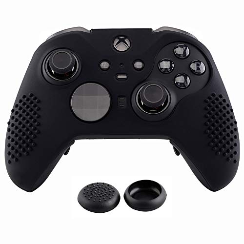 eXtremeRate Funda de Silicona para Mando Xbox One Elite Protector Antideslizante Tacto Suave Piel de Controlador Cubierta Skin Case para Controlador Xbox One Elite Serie 2 con Tapas de Joytick(Negro) eXtremeRate Funda de Silicona para Mando Xbox One Elite Protector Antideslizante Tacto Suave Piel de Controlador Cubierta Skin Case para Controlador Xbox One Elite Serie 2 con Tapas de Joytick(Negro)