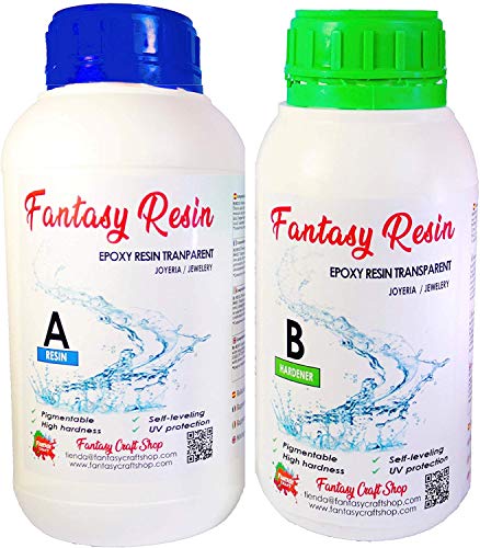 Fantasy Craft 0,3 Kg Fantasy, Resina epoxi Transparente Brillo Perfecto bicomponente de Colada(Varios Pesos Disponibles) Fantasy Craft 0,3 Kg Fantasy, Resina epoxi Transparente Brillo Perfecto bicomponente de Colada(Varios Pesos Disponibles)