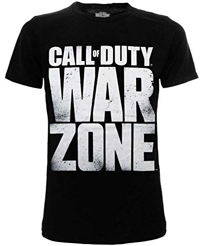 Fashion UK - Camiseta de Call of Duty Warzone con logotipo original oficial negro para adultos y niños Negro M Fashion UK - Camiseta de Call of Duty Warzone con logotipo original oficial negro para adultos y niños Negro M